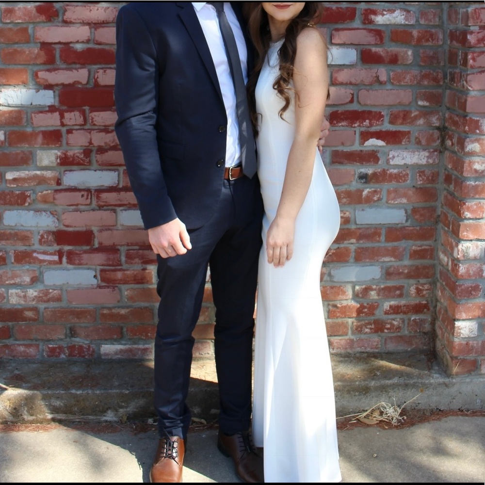 Girl in the Mirror White Beaded Maxi Dress